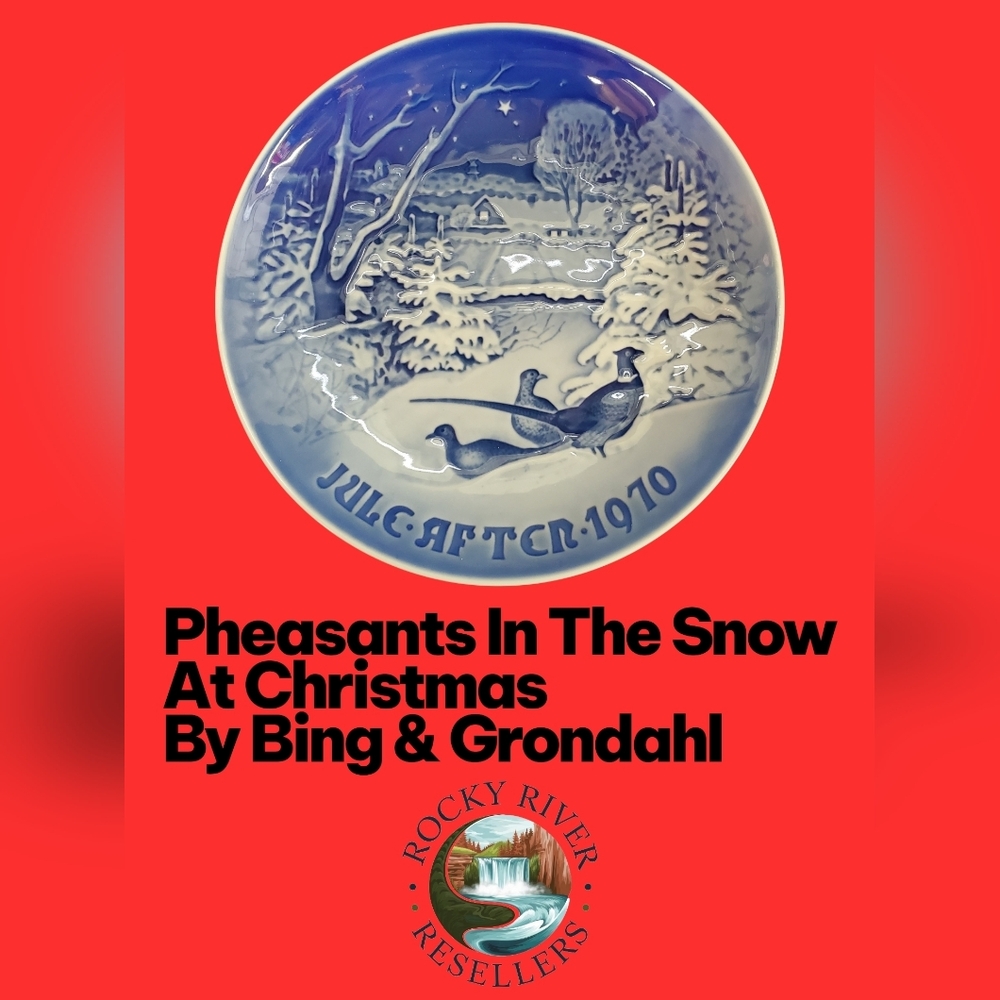Collectible Plate | Pheasants In The Snow At Christmas | Bing & Grondahl | 1970